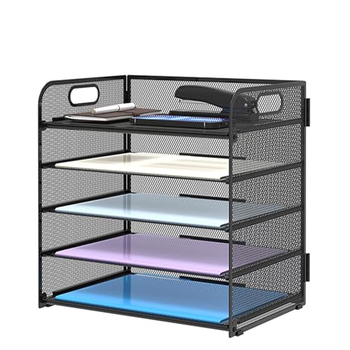 5-stöckiger Schreibtisch-Organizer mit Griff, Briefablage, Papier-Organizer, Netzstoff, Papiersortierer, Aktenregal, Ordner-Organizer für A4-Dateien, für Schule, Büro, Zuhause, 32 x 24 x 34 cm 5-stöckiger Schreibtisch-Organizer mit Griff, Briefablage, Papier-Organizer, Netzstoff, Papiersortierer, Aktenregal, Ordner-Organizer für A4-Dateien, für Schule, Büro, Zuhause, 32 x 24 x 34 cm von Sonhomay