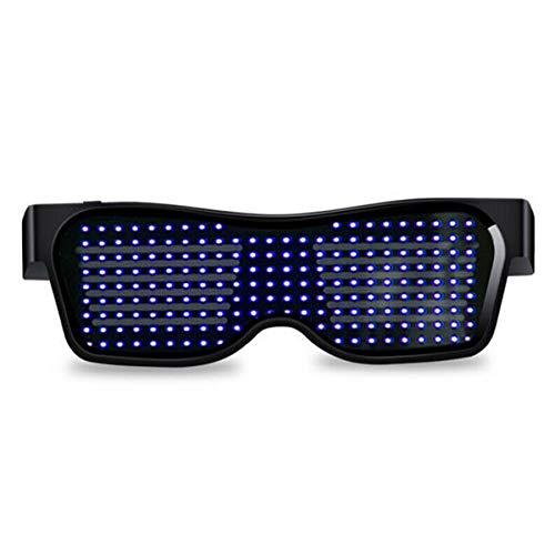 Sonhomay LED-Brille, anpassbare BT-Leuchtbrille, leuchtende Brille mit blinkenden Neongläsern für Partygeschenke, Festival-Outfit, Halloween, Kostümzubehör, Nachtclub Sonhomay LED-Brille, anpassbare BT-Leuchtbrille, leuchtende Brille mit blinkenden Neongläsern für Partygeschenke, Festival-Outfit, Halloween, Kostümzubehör, Nachtclub von Sonhomay