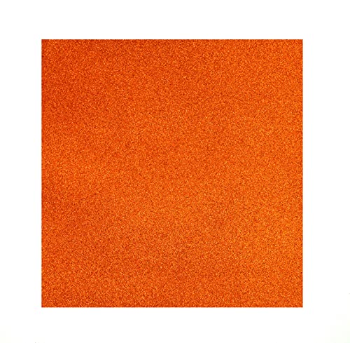Glitzer-Papier, fusselfrei, schimmerndes Glitzerpapier, Bastelpapier, 30,5 x 30,5 cm, 10 Blatt, 250 g/m², Orange von Sonjade