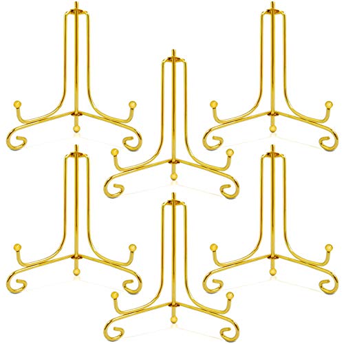 Sonku 6 Stück Tellerständer Metall Gold, 4 Zoll Gold Metall Tellerständer Eisen Staffelei Display Ständer Tellerhalter Aufsteller für Schüssel Teller Kunst Foto Bilderrahmen Sonku 6 Stück Tellerständer Metall Gold, 4 Zoll Gold Metall Tellerständer Eisen Staffelei Display Ständer Tellerhalter Aufsteller für Schüssel Teller Kunst Foto Bilderrahmen von Sonku
