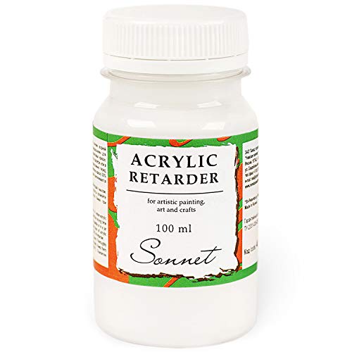 Sonnet Acryl Retarder Verzögerer | Langsam Trocknendes Medium für Acrylfarben | 100 ml Trocknungsverzögerer von Sonnet