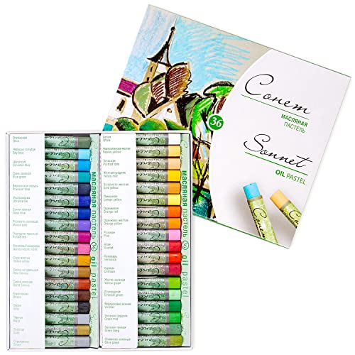 Sonnet 36 Ölkreide Set | Soft Öl Pastellkreide Fixiert ohne Fixativ | Oil Pastels für Verschiedene Oberflächen | Ölpastellkreide Hergestellt in Saint Petersburg von Nevskaya Palitra Sonnet 36 Ölkreide Set | Soft Öl Pastellkreide Fixiert ohne Fixativ | Oil Pastels für Verschiedene Oberflächen | Ölpastellkreide Hergestellt in Saint Petersburg von Nevskaya Palitra von Sonnet