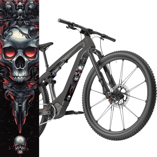 Metallskull - Totenkopf - Akku Sticker Abdeckung Cover Universal/Schutzfolie/Unterrohr Alle Marken Akku Folien Sticker - z.B Cube 625/750 W (60x14 cm) von Sons of Battery