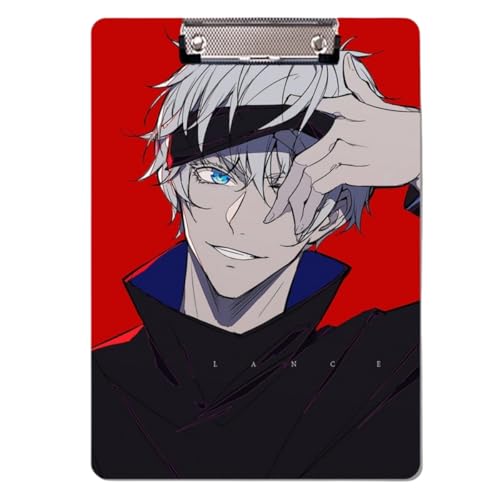 Sonsoke Anime Fushiguro Megumi Schulordner - 31 x 22 cm PP-Kunststoff-Heftmappe mit Clip für A4 Unterlagen - Prüfungs- & Hausaufgaben (Satoru 3) von Sonsoke