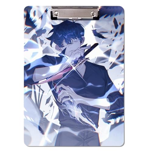 Sonsoke Anime Jinwoo Sung Schulordner - 31 x 22 cm PP-Kunststoff-Heftmappe mit Clip für A4 Unterlagen - Prüfungs- & Hausaufgaben (Jinwoo Sung 8) von Sonsoke