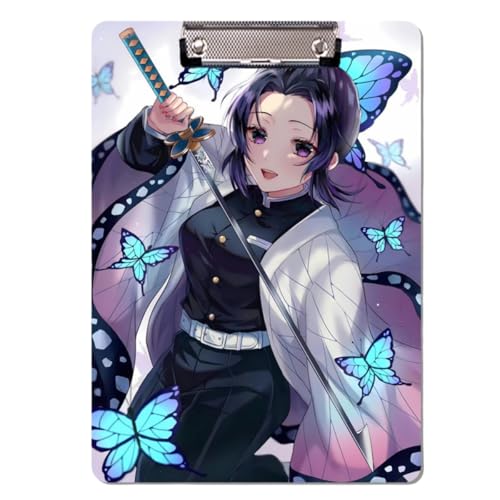 Sonsoke Anime Kochou Shinobu Schulordner - 31 x 22 cm PP-Kunststoff-Heftmappe mit Clip für A4 Unterlagen - Prüfungs- & Hausaufgaben (Kochou Shinobu 4) von Sonsoke