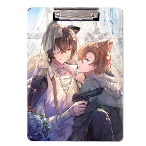 Sonsoke Anime dazai osamu Schulordner - 31 x 22 cm PP-Kunststoff-Heftmappe mit Clip für A4 Unterlagen - Prüfungs- & Hausaufgaben (dazai osamu 1) von Sonsoke