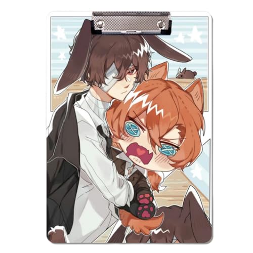 Sonsoke Anime dazai osamu Schulordner - 31 x 22 cm PP-Kunststoff-Heftmappe mit Clip für A4 Unterlagen - Prüfungs- & Hausaufgaben (dazai osamu 5) von Sonsoke
