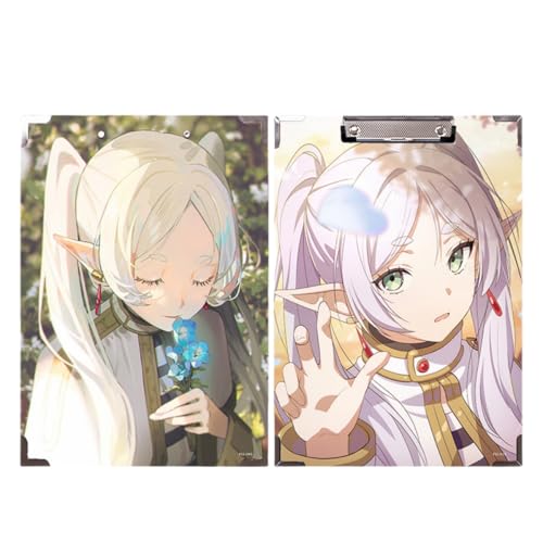 Sonsoke Frieren Anime Holz-Schulordner - 31 x 22 cm Massivholz-Heftmappe mit Metallclip für A4 Unterlagen - Prüfungs- & Hausaufgaben (Frieren 4) von Sonsoke