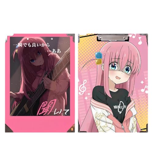 Sonsoke Gotoh Hitori Anime Holz-Schulordner - 31 x 22 cm Massivholz-Heftmappe mit Metallclip für A4 Unterlagen - Prüfungs- & Hausaufgaben (Gotoh Hitori 2) von Sonsoke