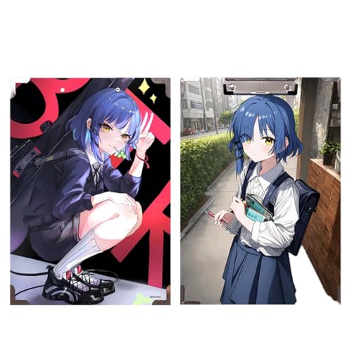 Sonsoke Gotoh Hitori Anime Holz-Schulordner - 31 x 22 cm Massivholz-Heftmappe mit Metallclip für A4 Unterlagen - Prüfungs- & Hausaufgaben (Yamada Ryo 3) von Sonsoke