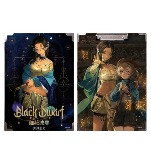 Sonsoke Matilda Anime Holz-Schulordner - 31 x 22 cm Massivholz-Heftmappe mit Metallclip für A4 Unterlagen - Prüfungs- & Hausaufgaben (Black Dwarf) von Sonsoke