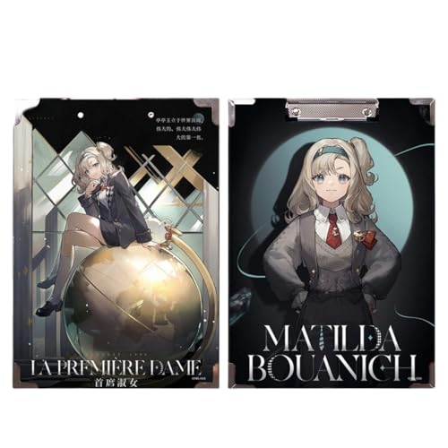 Sonsoke Matilda Anime Holz-Schulordner - 31 x 22 cm Massivholz-Heftmappe mit Metallclip für A4 Unterlagen - Prüfungs- & Hausaufgaben (Matilda 2) von Sonsoke