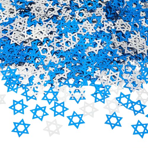 Sonwyoung 50 g Davidstern Konfetti Partyzubehör Blau Silber Glitzer Sterne Konfetti Tisch Stern Konfetti Metallic Folie Sterne für Party Hochzeit Chanukka Weihnachten Jüdische Festival Dekorationen Sonwyoung 50 g Davidstern Konfetti Partyzubehör Blau Silber Glitzer Sterne Konfetti Tisch Stern Konfetti Metallic Folie Sterne für Party Hochzeit Chanukka Weihnachten Jüdische Festival Dekorationen von Sonwyoung