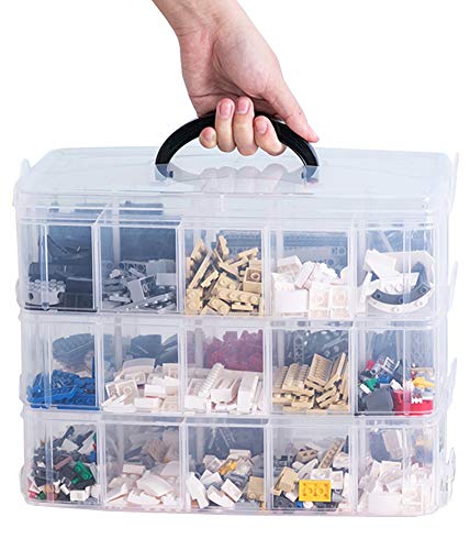 Sooyee 3-lagige Aufbewahrungsbox mit 30 verstellbaren Fächern für die Organisation von Washi-Tape, Stickzubehör, Fadenspulen, Kinderspielzeug, Schönheitsbedarf, Nagellack, Schmuck – groß Sooyee 3-lagige Aufbewahrungsbox mit 30 verstellbaren Fächern für die Organisation von Washi-Tape, Stickzubehör, Fadenspulen, Kinderspielzeug, Schönheitsbedarf, Nagellack, Schmuck – groß von Sooyee