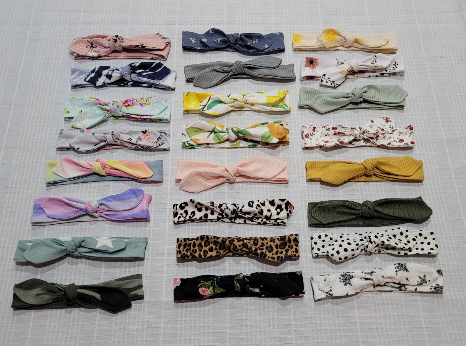 Baby, Kinder Stirnband Zum Binden, Weich/Elasthan Stoff Stirnbänder, 40+ Stoffe Zur Auswahl von SophiesRemedy