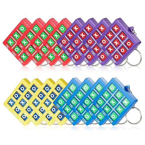 16 Stück Tic Tac Toe Spiel Schlüsselanhänger,Tic Tac Toe Mitbringsel Schlüsselanhänger für Kinder,Spiel Schlüsselanhänger für Rucksack,Als Geburtstagsgeschenk Party für Kinder von Sophisticate