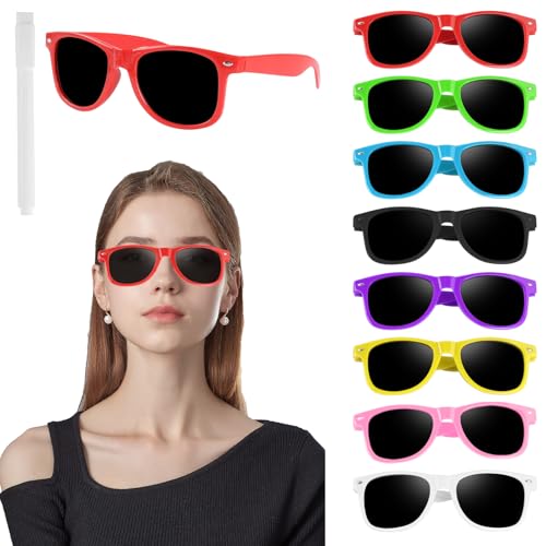 Sophisticate 8 Stück Party Deko Bunte Sonnenbrille Damen Herren,Lustige Retro Neon Sonnenbrille Party Brille Set,Bunte Neon-Sonnenbrille mit Stift,Für Geburtstagsfeiern,Clubs,Karneval,Foto Requisiten Sophisticate 8 Stück Party Deko Bunte Sonnenbrille Damen Herren,Lustige Retro Neon Sonnenbrille Party Brille Set,Bunte Neon-Sonnenbrille mit Stift,Für Geburtstagsfeiern,Clubs,Karneval,Foto Requisiten von Sophisticate