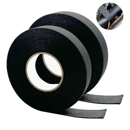 2 Stück Isolierband Schwarz, Kabelbaum Klebeband, Gewebeband, Auto Kabelbaum Filzband, Hitzebeständiges Isolierband für Kabelbäume, 19mm x 15m, für Automotive und Haushaltsanwendungen 2 Stück Isolierband Schwarz, Kabelbaum Klebeband, Gewebeband, Auto Kabelbaum Filzband, Hitzebeständiges Isolierband für Kabelbäume, 19mm x 15m, für Automotive und Haushaltsanwendungen von SopwMap