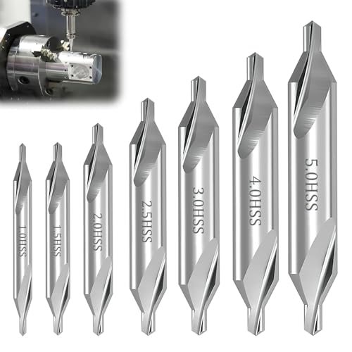 7 Stück Zentrierbohrer-Set aus M2 Hochgeschwindigkeitsstahl, HSS Zentrierbohrer Metall Set, Präzisionswerkzeuge mit 60-Grad-Winkel für Drehmaschinen und Metallbearbeitung, Größen 1,0 bis 5,0 mm 7 Stück Zentrierbohrer-Set aus M2 Hochgeschwindigkeitsstahl, HSS Zentrierbohrer Metall Set, Präzisionswerkzeuge mit 60-Grad-Winkel für Drehmaschinen und Metallbearbeitung, Größen 1,0 bis 5,0 mm von SopwMap