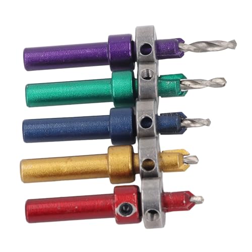 Alloy Steel Countersink -Bohrer -Bit -Set, Holzbearbeitungs -Countersink -Bohrer -Bit -Set, Genaue Bohrwerkzeuge mit Tiefenstopp für Genaue Bohrungen in Holzstoffmaterialien von Sorandy