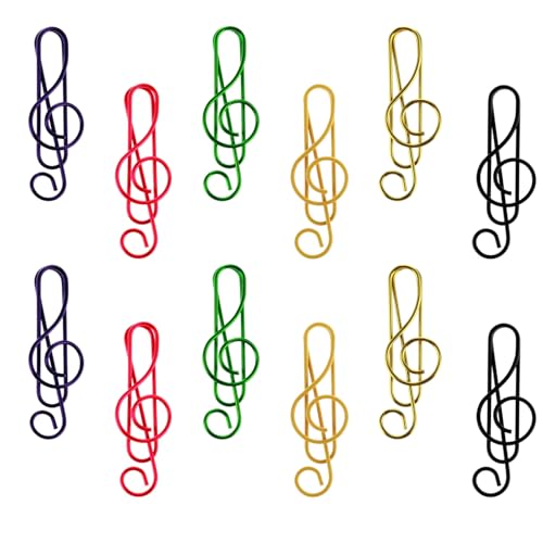 100 Stück Notenschlüssel Büroklammern Musik, Büroklammer Musiknoten Metall, Farbig Musiknoten Clips Für Musikliebhaber Organisieren Von Dateien, Büchern, Noten & Quittungen 100 Stück Notenschlüssel Büroklammern Musik, Büroklammer Musiknoten Metall, Farbig Musiknoten Clips Für Musikliebhaber Organisieren Von Dateien, Büchern, Noten & Quittungen von Sorcristy
