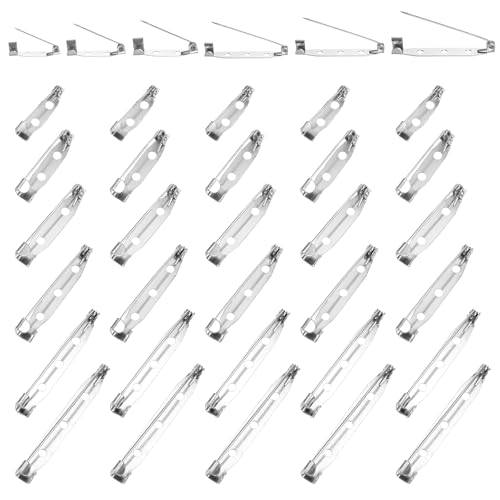 120 Stück Broschennadeln Silber Anstecknadeln Broschennadel Metall Broschen Sicherheitsnadeln für DIY Crafts Abzeichen Schmuckherstellung Broschenrückenverschlüsse (20/25/30/35/40/45 Mm) von Sorcristy
