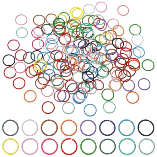 160 Stück Biegeringe Mehrfarbig Buchringe 10 mm Spaltringe Gemischte Jump Rings Offnen Biegeringe für Schlüsselanhänger Reparatur DIY Halskette Armband Schmuckherstellung von Sorcristy