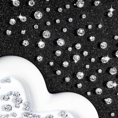 288 Stück Strasssteine für Textilien, Strasssteinkleber Glitzersteine zum Aufnähen Flacher Rückseite Klaue Krappenfassung Strasssteine für DIY Kleidung Brautschuhe Zubehör Handwerk Schmuck Kleidung von Sorcristy