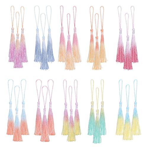 30 Stück Quasten Anhänger 10 Farben Handgefertigte Mini Quasten Weiche Bunte Quaste für Lesezeichen Anhänger DIY Handwerk Zubehör Schlüsselanhänger Kleiderdekoration 30 Stück Quasten Anhänger 10 Farben Handgefertigte Mini Quasten Weiche Bunte Quaste für Lesezeichen Anhänger DIY Handwerk Zubehör Schlüsselanhänger Kleiderdekoration von Sorcristy