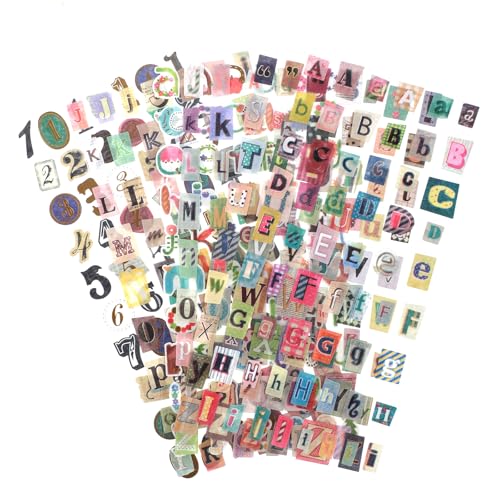 324 Stück Vintage Buchstaben Aufkleber Kleine Klebebuchstaben Mehrfarbig Selbstklebend Aufkleber Set für DIY Dekoration Scrapbook Stickers Briefkästen Laptop Handwerk von Sorcristy