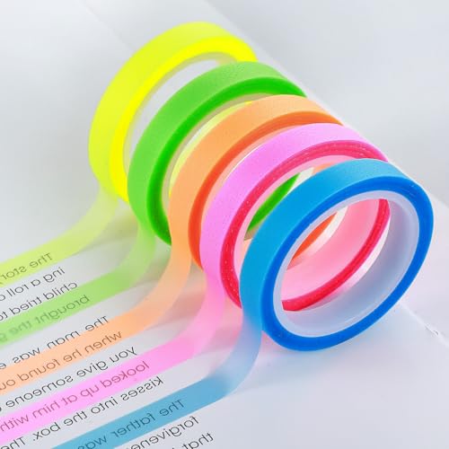 5 Rollen Highlight Strips Haftnotizen, Klebestreifen Bunt Fluoreszierendes Klebeband Transparente Notizzettel Dekrativer Haftnotizband Fluoreszierende für Lesen Notizen Lehrer Schüler Klasse Büro 5 Rollen Highlight Strips Haftnotizen, Klebestreifen Bunt Fluoreszierendes Klebeband Transparente Notizzettel Dekrativer Haftnotizband Fluoreszierende für Lesen Notizen Lehrer Schüler Klasse Büro von Sorcristy