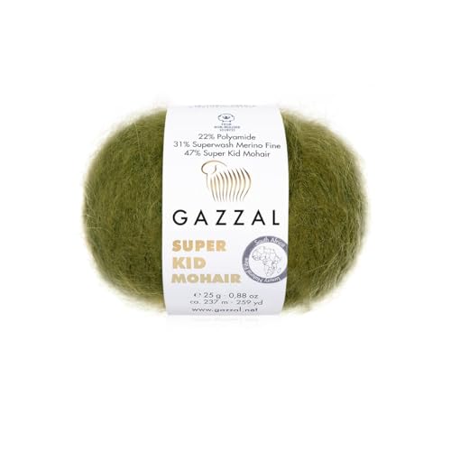3er-Pack/Knäuel Gazzal Super Kid Mohair, je Knäuel 25 g, 237 m, Mischung aus Superwash-Wolle, Polyamid und Super Kid Mohair, 64402 3er-Pack/Knäuel Gazzal Super Kid Mohair, je Knäuel 25 g, 237 m, Mischung aus Superwash-Wolle, Polyamid und Super Kid Mohair, 64402 von Sorenta