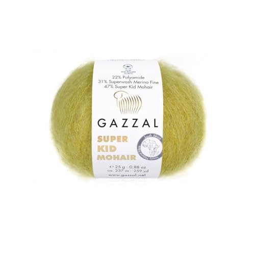 3er-Pack/Knäuel Gazzal Super Kid Mohair, je Knäuel 25 g, 237 m, Mischung aus Superwash-Wolle, Polyamid und Super Kid Mohair, 64405 3er-Pack/Knäuel Gazzal Super Kid Mohair, je Knäuel 25 g, 237 m, Mischung aus Superwash-Wolle, Polyamid und Super Kid Mohair, 64405 von Sorenta