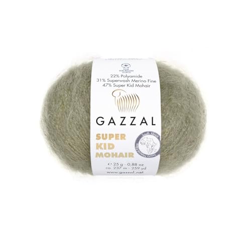 3er-Pack/Knäuel Gazzal Super Kid Mohair, je Knäuel 25 g, 237 m, Mischung aus Superwash-Wolle, Polyamid und Super Kid Mohair, 64407 3er-Pack/Knäuel Gazzal Super Kid Mohair, je Knäuel 25 g, 237 m, Mischung aus Superwash-Wolle, Polyamid und Super Kid Mohair, 64407 von Sorenta