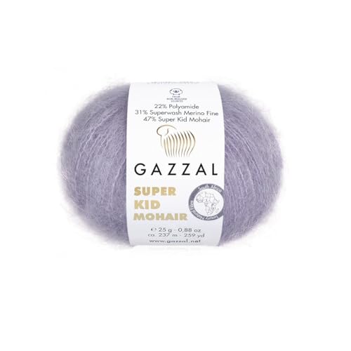 3er-Pack/Knäuel Gazzal Super Kid Mohair, je Knäuel 25 g, 237 m, Mischung aus Superwash-Wolle, Polyamid und Super Kid Mohair, 64413 3er-Pack/Knäuel Gazzal Super Kid Mohair, je Knäuel 25 g, 237 m, Mischung aus Superwash-Wolle, Polyamid und Super Kid Mohair, 64413 von Sorenta