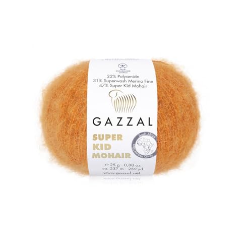 3er-Pack/Knäuel Gazzal Super Kid Mohair, je Knäuel 25 g, 237 m, Mischung aus Superwash-Wolle, Polyamid und Super Kid Mohair, 64419 3er-Pack/Knäuel Gazzal Super Kid Mohair, je Knäuel 25 g, 237 m, Mischung aus Superwash-Wolle, Polyamid und Super Kid Mohair, 64419 von Sorenta