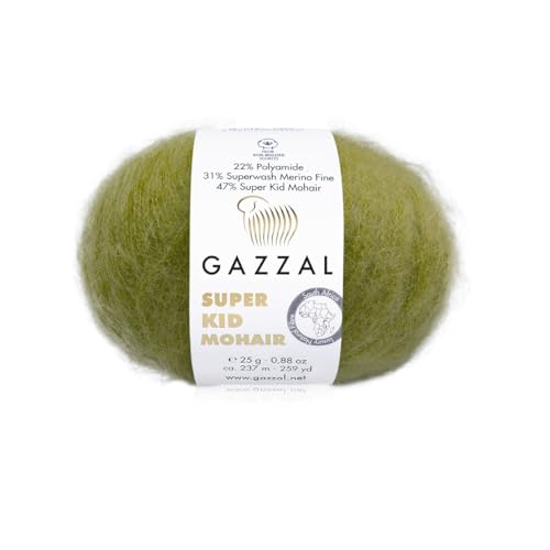 3er-Pack/Knäuel Gazzal Super Kid Mohair, je Knäuel 25 g, 237 m, Mischung aus Superwash-Wolle, Polyamid und Super Kid Mohair, 64422 3er-Pack/Knäuel Gazzal Super Kid Mohair, je Knäuel 25 g, 237 m, Mischung aus Superwash-Wolle, Polyamid und Super Kid Mohair, 64422 von Sorenta