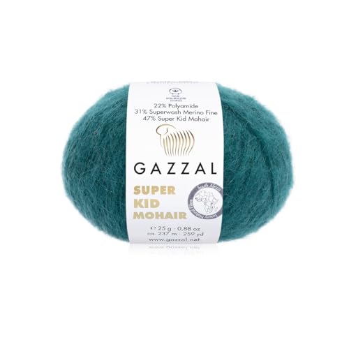 3er-Pack/Knäuel Gazzal Super Kid Mohair, je Knäuel 25 g, 237 m, Mischung aus Superwash-Wolle, Polyamid und Super Kid Mohair, 64425 3er-Pack/Knäuel Gazzal Super Kid Mohair, je Knäuel 25 g, 237 m, Mischung aus Superwash-Wolle, Polyamid und Super Kid Mohair, 64425 von Sorenta