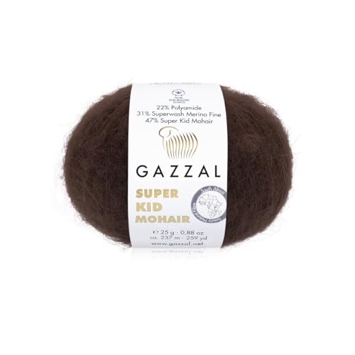 3er-Pack/Knäuel Gazzal Super Kid Mohair, je Knäuel 25 g, 237 m, Mischung aus Superwash-Wolle, Polyamid und Super Kid Mohair, 64426 3er-Pack/Knäuel Gazzal Super Kid Mohair, je Knäuel 25 g, 237 m, Mischung aus Superwash-Wolle, Polyamid und Super Kid Mohair, 64426 von Sorenta