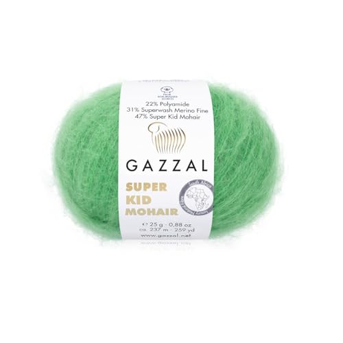 3er-Pack/Knäuel Gazzal Super Kid Mohair, je Knäuel 25 g, 237 m, Mischung aus Superwash-Wolle, Polyamid und Super Kid Mohair, 64427 3er-Pack/Knäuel Gazzal Super Kid Mohair, je Knäuel 25 g, 237 m, Mischung aus Superwash-Wolle, Polyamid und Super Kid Mohair, 64427 von Sorenta