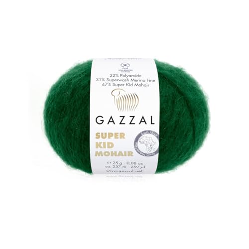3er-Pack/Knäuel Gazzal Super Kid Mohair, je Knäuel 25 g, 237 m, Mischung aus Superwash-Wolle, Polyamid und Super Kid Mohair, 64428 3er-Pack/Knäuel Gazzal Super Kid Mohair, je Knäuel 25 g, 237 m, Mischung aus Superwash-Wolle, Polyamid und Super Kid Mohair, 64428 von Sorenta