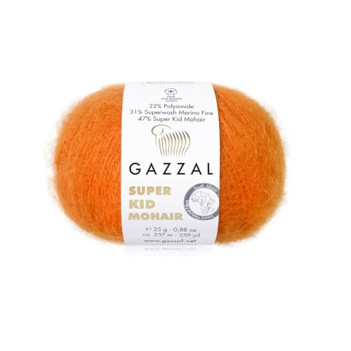3er-Pack/Knäuel Gazzal Super Kid Mohair, je Knäuel 25 g, 237 m, Mischung aus Superwash-Wolle, Polyamid und Super Kid Mohair, 64429 3er-Pack/Knäuel Gazzal Super Kid Mohair, je Knäuel 25 g, 237 m, Mischung aus Superwash-Wolle, Polyamid und Super Kid Mohair, 64429 von Sorenta