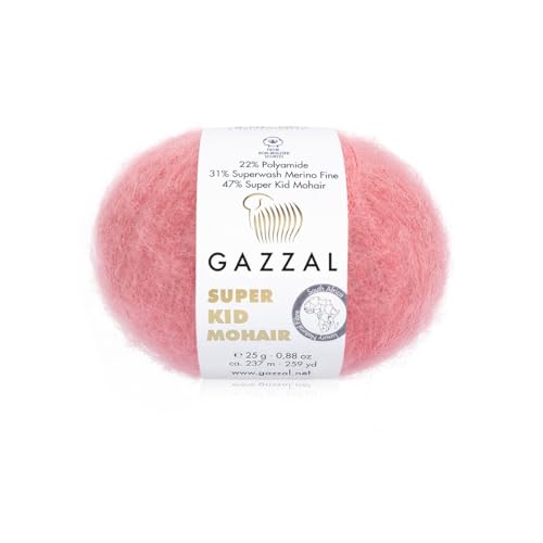 3er-Pack/Knäuel Gazzal Super Kid Mohair, je Knäuel 25 g, 237 m, Mischung aus Superwash-Wolle, Polyamid und Super Kid Mohair, 64430 3er-Pack/Knäuel Gazzal Super Kid Mohair, je Knäuel 25 g, 237 m, Mischung aus Superwash-Wolle, Polyamid und Super Kid Mohair, 64430 von Sorenta