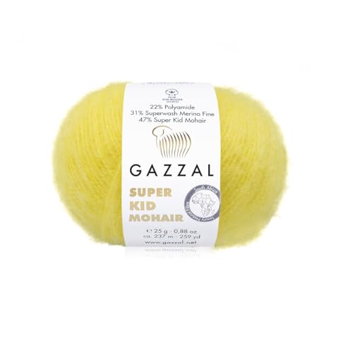 3er-Pack/Knäuel Gazzal Super Kid Mohair, je Knäuel 25 g, 237 m, Mischung aus Superwash-Wolle, Polyamid und Super Kid Mohair, 64431 3er-Pack/Knäuel Gazzal Super Kid Mohair, je Knäuel 25 g, 237 m, Mischung aus Superwash-Wolle, Polyamid und Super Kid Mohair, 64431 von Sorenta