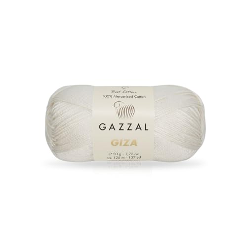 Gazzal Giza 2451 Garn aus 100 % merzerisierter Baumwolle, sportliches Gewicht, glatt, glänzend, Häkel- und Strickgarn, jeder Strang 50 g/125 m Gazzal Giza 2451 Garn aus 100 % merzerisierter Baumwolle, sportliches Gewicht, glatt, glänzend, Häkel- und Strickgarn, jeder Strang 50 g/125 m von Sorenta