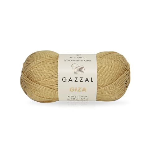 Gazzal Giza 2452 Garn aus 100 % merzerisierter Baumwolle, sportliches Gewicht, glatt, glänzend, Häkel- und Strickgarn, jeder Strang 50 g/125 m Gazzal Giza 2452 Garn aus 100 % merzerisierter Baumwolle, sportliches Gewicht, glatt, glänzend, Häkel- und Strickgarn, jeder Strang 50 g/125 m von Sorenta