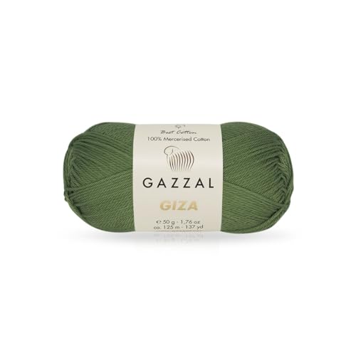 Gazzal Giza 2462 Garn aus 100 % merzerisierter Baumwolle, sportliches Gewicht, glatt, glänzend, Häkel- und Strickgarn, jeder Strang 50 g/125 m Gazzal Giza 2462 Garn aus 100 % merzerisierter Baumwolle, sportliches Gewicht, glatt, glänzend, Häkel- und Strickgarn, jeder Strang 50 g/125 m von Sorenta