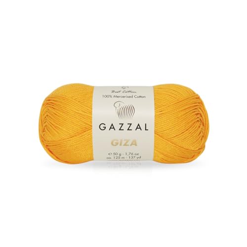 Gazzal Giza 2464 Garn aus 100 % merzerisierter Baumwolle, Sportgewicht, glatt, glänzend, Häkel- und Strickgarn, jeder Strang 50 g/125 m Gazzal Giza 2464 Garn aus 100 % merzerisierter Baumwolle, Sportgewicht, glatt, glänzend, Häkel- und Strickgarn, jeder Strang 50 g/125 m von Sorenta