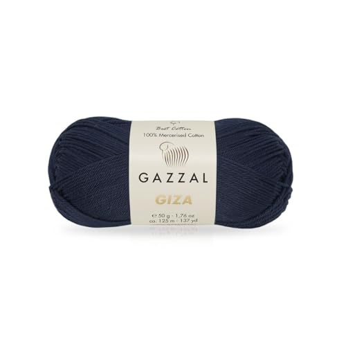 Gazzal Giza 2476 Garn aus 100 % merzerisierter Baumwolle, Sportgewicht, glatt, glänzend, Häkel- und Strickgarn, jeder Strang 50 g/125 m von Sorenta